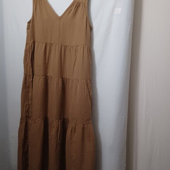 QUINCE 100% ORGANIC COTTON GAUZE TIERED MAXI DRESS - Picture 9 of 11